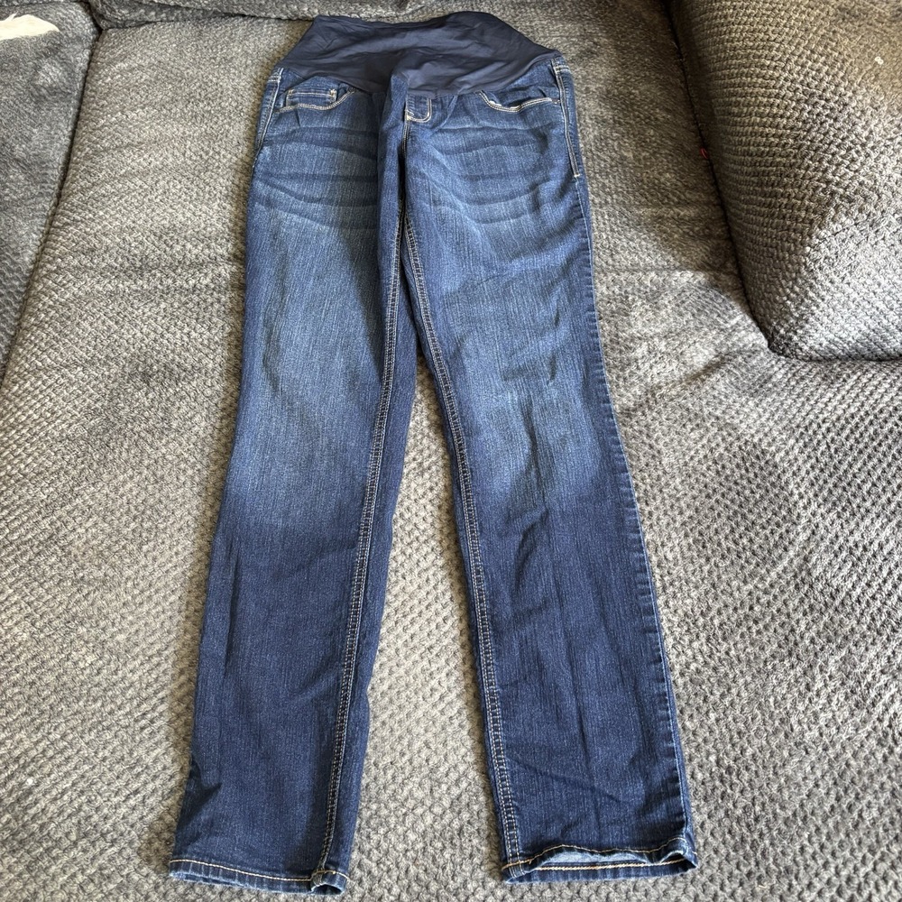 Old Navy Maternity Full-Panel Rockstar Super Skinny Jean Womens Size 8 Dark Wash